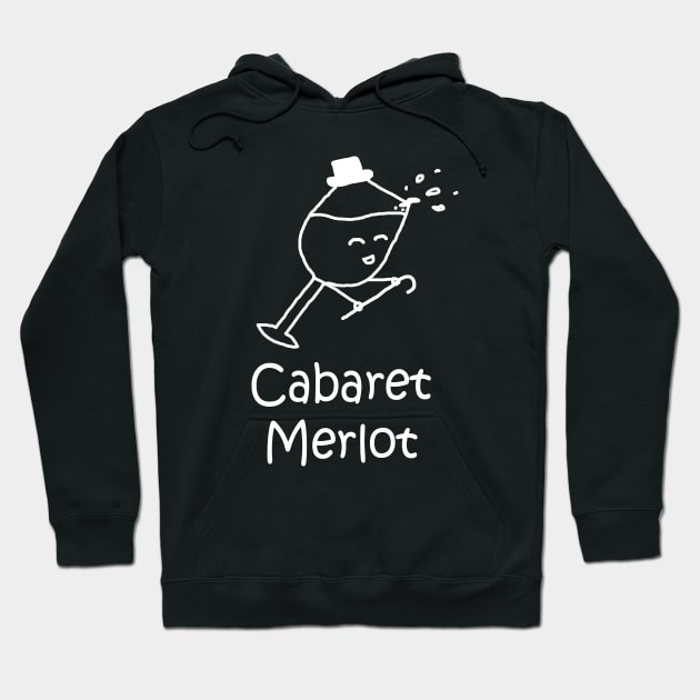 Cabaret Merlot White Hoodie by PelicanAndWolf